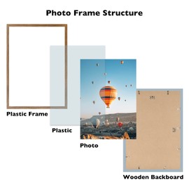 JCJMY JCJMY 17x24 Picture Frame Rustic Brown for Poster Photo Picture, Horizontal and Vertical Formats for Wall Hanging, 17 x 24 Wall Gallery Poster Photo Frame for 17 by 24 Photos Posters, Rustic Brown