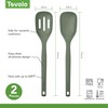 Tovolo Elements Silicone Spoon Set of 2 Mixing and Slotted