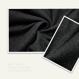 WESTEND CHOICE Ladies Scarves Pashmina Shawls and Wraps Large Scarf for Women Bridesmaid Stole Wedding Shawl Plain Warm Thick Winter Scarves 200 x 70 cm (Black)