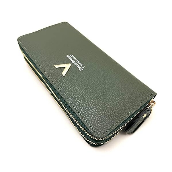 TERA Women's Long Wallet, Double Zipper, Korean Wallet, Popular, Large