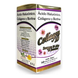 Collagen 10 Ácido Hialurónico Biotina 60 Cápsulas