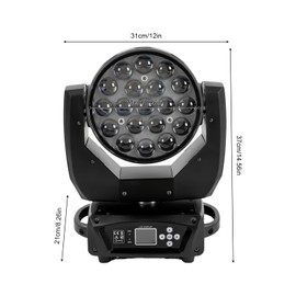 Moving Head Light Beam 19 * 10w RGBW LED Stage Lighting 4in1 Professional DMX 512 Multiple Control Modes Dj Lights 0-100 Electron Adjusts The Light 16.7 Million Kinds of Colors Changes