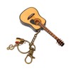 Mini Guitar Model Keychain Function Smoothing Wood Rich Details Miniature