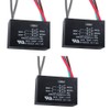 3 Pcs 5 Wire Ceiling Fan CBB61 Capacitor for New