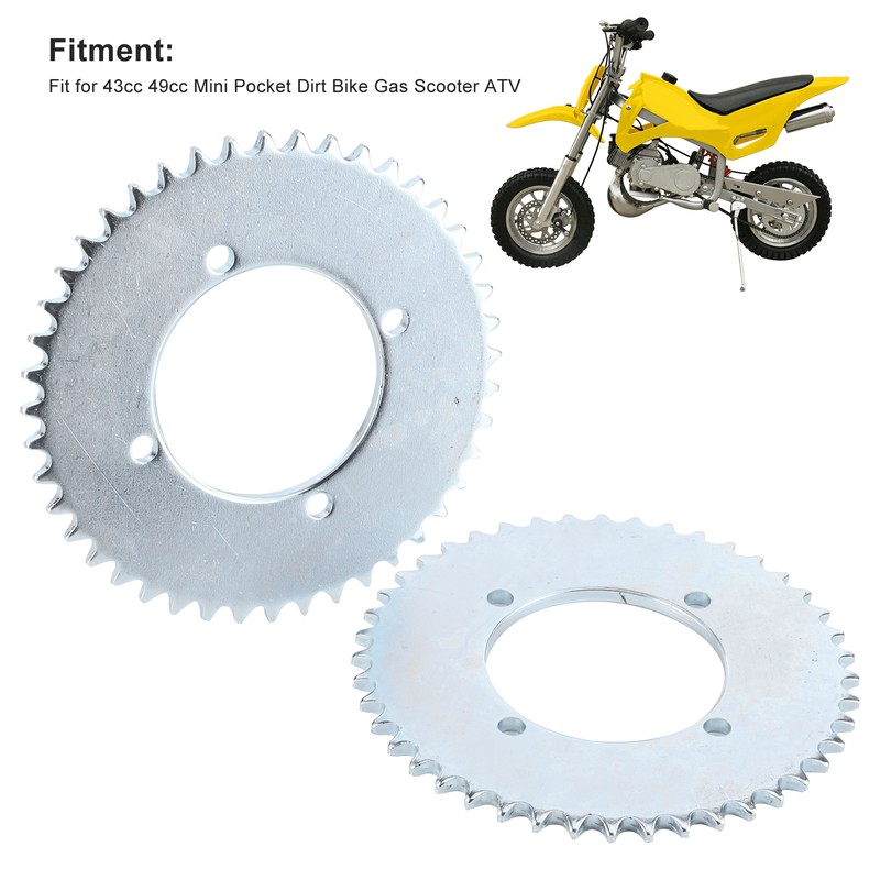 Pair of T8F 44T 2.1in Rear Chain Sprocket for 43cc
