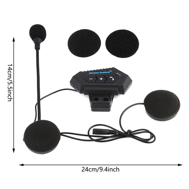 1 Pair Motorcycle Helmet BT Headset Headphone Speakers Support Handsfree
