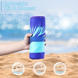 Qinqinamu 6 Pack Microfiber Oversized Lightweight Beach Towel 71"x32" Extra Thin Large Sand Free Towels Travel Swim Pool Yoga Gym for Adults Women Men Beach Essentials Accessories Vacation Gift