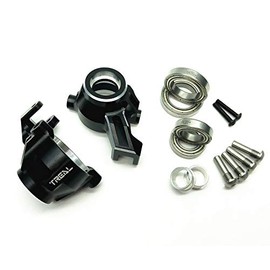 Treal Front Knuckles Arms Set CNC Billet Aluminum 7075 for MAXX 1:10 RC Upgrades (Black)