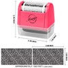 Miseyo Wide Identity Theft Protection Roller Stamp Set - Peach