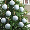 PullCrease 12 Pcs Velvet Christmas Ball Ornaments - 4 Inch