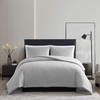 Vera Wang Waffle Pique Cotton Comforter Set, Queen, Grey