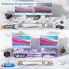 gianotter Dual Monitor Stand Riser, Desk Organizer With Drawer and