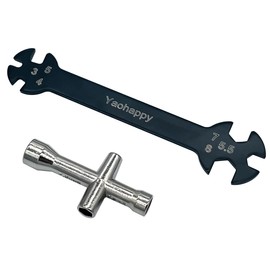 RC Car Wrench Multi-Function Wrench Turnbuckle Wrench with Cross Wrench for RC Car Repair Work