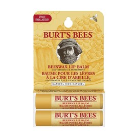 Burt's Bees 100% Natural Moisturising Lip Balm Pack of 2 Beeswax 2 Tubes in Blister Box 8.5g