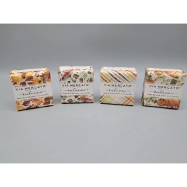 Via Mercato Made In Italy Autunno Shea Butter Soap, Set Of 4, 1.7 Oz Each Travel