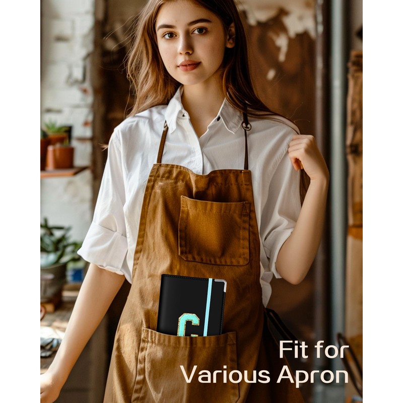 Slohif Server Book for Waitress Alphabet Serving Books with Zipper