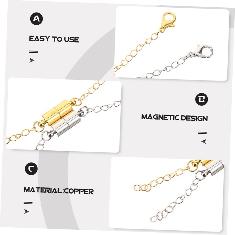 VILLFUL Classic Design Necklace Extender Magnetic Chain Extenders for Necklaces