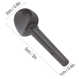 4 Pcs Violin Strings Shaft, Tuning Pegs Accessories Ebony Solid Wood for 1/8 1/2 1/4 Violin (1/2 violin pegs, ebony with fish eyes, set of four)
