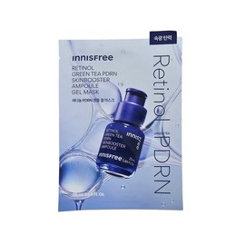 Innisfree Retinol Green Tea PDRN Skin Booster Ampoule Gel Mask / 레티놀 그린티 피디알엔 스킨부스터 앰플 겔 마스크