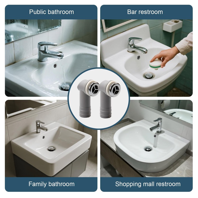 Pack of 2 Sink Overflow Cover Diameter 29 mm, Overflow
