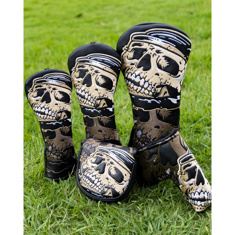 Golf Club Head Covers,1pc Skull Skeleton Fairway Golf Head Cover,