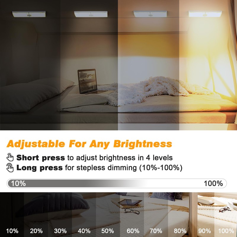 Kriogor Ceiling Lights 12V With Switch, 3 Color Modes, Dimmable