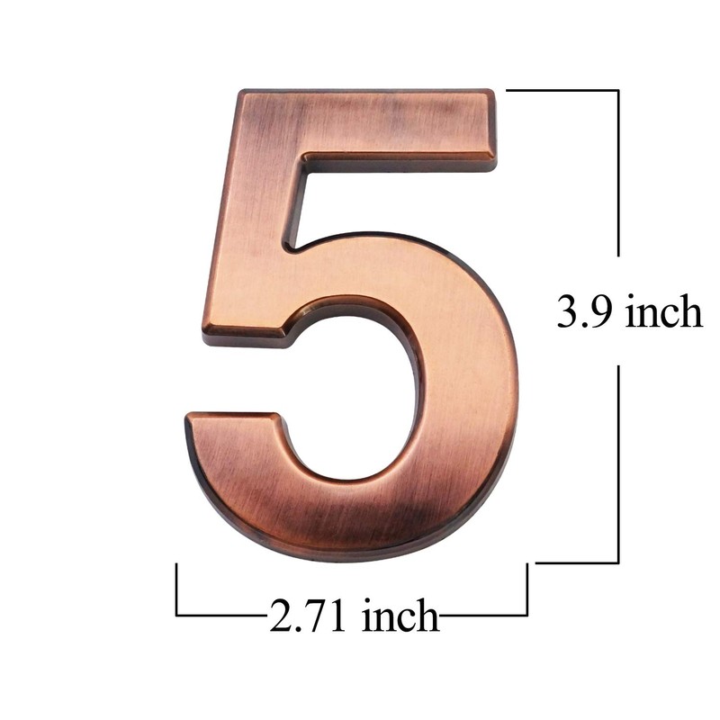 3.9 Inch House Numbers- ABS Engineering Plastics - 1 Pc