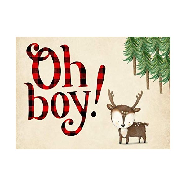 Oh Boy!: Baby Shower Guest book, Deer, Ideal for a
