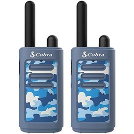 Cobra HE150 B - Kid Friendly Walkie Talkies - 16-Mile Range, 2 Channels Two-Way Radio Set, Blue (2-Pack)