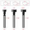 SeonFook 5pcs Keyhole Router Bit 1/4" Shank T-Slot Router Bit