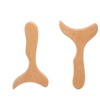 NOIAFZY 1PC Ergonomic Fish Tail Shaped Wooden Massage Tool for