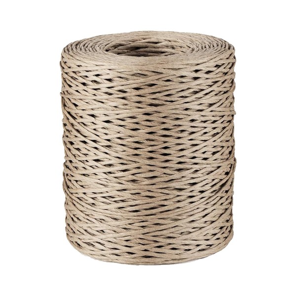 150 m Paper Wire, Natural Paper Cord, Decorative Wire for Crafts, Natural Coloured Paper/Iron Wire for DIY Wedding Bouquet Packaging, Flower Arrangement (2 mm)