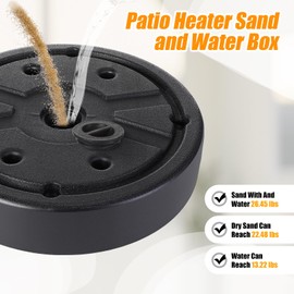 Glooglitter 2 Pcs Outdoor Patio Heater Set, Includes Patio Heater Sand Box Heater Water Box Patio Heater Reflector Shield Aluminum Propane as Propane Heater Accessory for Porch Outdoor Use