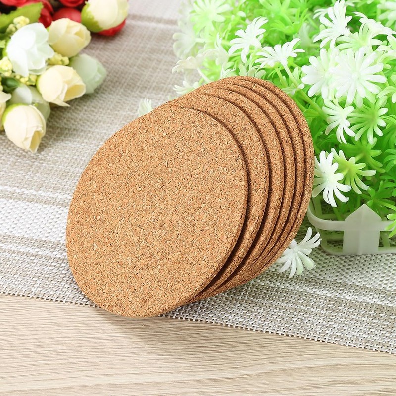 160 * 10mm Round Coaster Absorbent Trivet Made of Cork