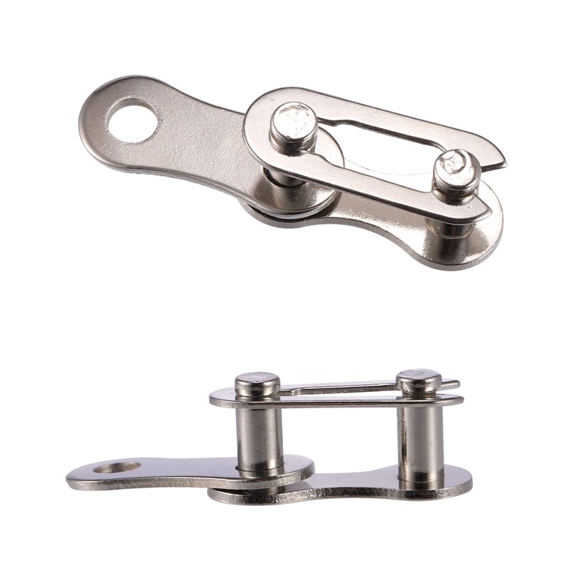 X AUTOHAUX 6 Pair Single Speed Silver Tone Chain Master