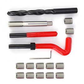 Stainless Steel Thread Repair Kit M12 x 1.25 mm Metric with 12 Thread Inserts Spiral Drill Allen Key Tap for Damaged Thread Repair Tool Set