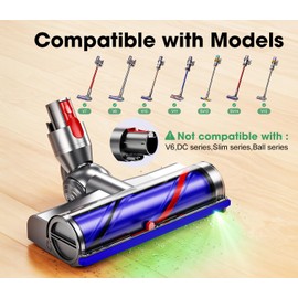 MYUAKO Vacuum Head Replacement for V7 V8 V10 V11 V15 Direct Drive Head for Hardwood Floor Carpets Attachment for Cyclone Cordless Vacuum Cleaner 270° Upgrade Quick Release Motor-Head Brush Roller