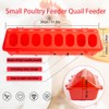 OUYOLAD 4 Plastic Flip Top Bird Small Poultry Feeder for