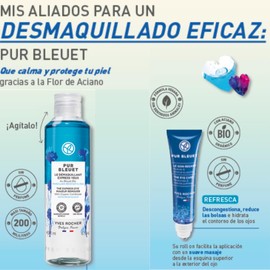 Yves Rocher Set PUR BLEUET Cuidado suave de ojos: Maxi Desmaquillante Bifásico Exprés para ojos (200 ml) + Contorno de ojos antifatiga (15 ml)