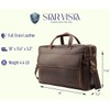 STAR VISTA Sforza Large 18" Laptop Messenger Bag, Full Grain