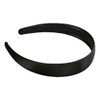 Womens Girls 2.5cm Basic Satin Black Hair Aliceband / Headband / Hairband Accessory - Black by Queen of Preen