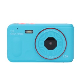 Digital Cameras 72MP 2.5K 16X Zoom Camera Auto Focus Anti-shake Point Portable Compact Camera for Kids Students Vlogging Selfie 2.4" Screen (Blue)