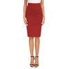 Women's Elegant Business Solid Elastic Pencil Skirt High Waist Bodycon