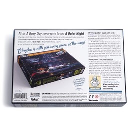 Fallout 1000-Piece Jigsaw Puzzle - Depicting The Chryslus Showroom After All The Hustle and Bustle, Full of automated sentries Guarding The New Chryslus Vehicles (Busy Night)