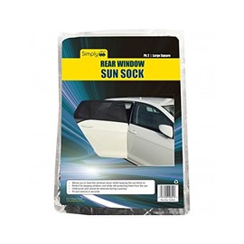 Simply Pk2 Rear Window Sun Shades, Large Square, Protection for children/babies/adults/pets, Child Proof, Blocks UV Rays and Heat, Universal Fit