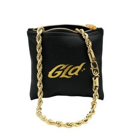 GLD Rope Chain Necklace – 8MM, 16", 18K Gold-Plated Yellow Gold – Snatch-Proof Clasp, Sweat-Proof, Fade-Resistant – Lifetime Quality, Designed in Miami