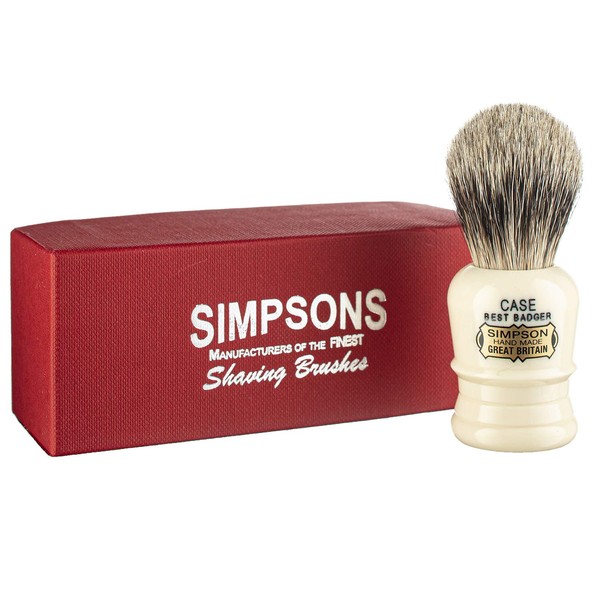Case C1 Best Badger Shave Brush shave brush by Simpson by Simpsons