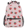 Wamika Pink Strawberry Backpack for Girls Cute Kawaii Kids School