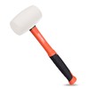 ValueMax 16oz Rubber Mallet Hammer, Fiberglass Handle, Solid Head, Rubber