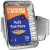 Stack Man Aluminum Pans 9x13 Disposable Aluminum Foil Pans [30-Pack]